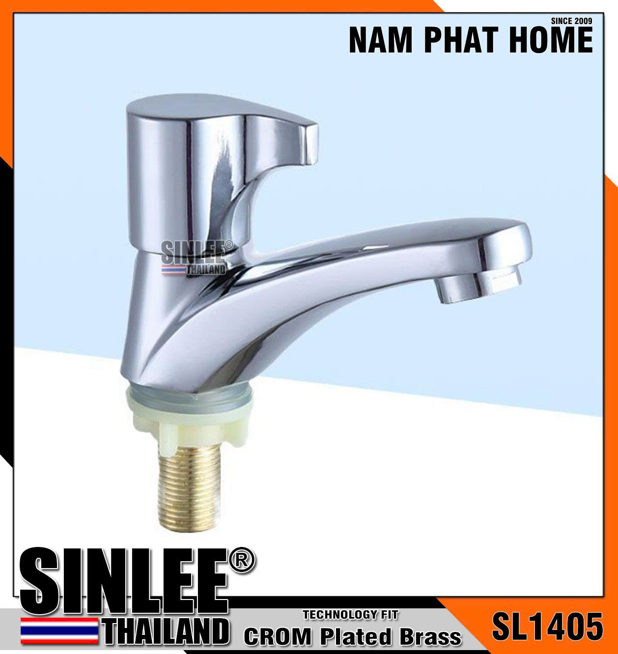 SL1405 – VÒI LAVABO LẠNH THAU MẠ CROME