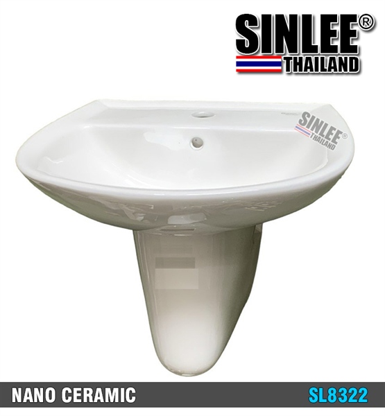 SL8322 - LAVABO TREO KÈM CHÂN CHE SINLEE, SIZE 490x450mm