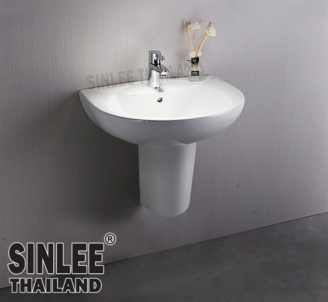 SL8330 – LAVABO SỨ TREO TƯỜNG 330 SINLEE ,CÓ KÈM CHÂN TREO