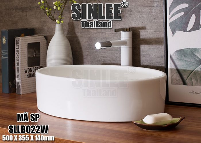 SL8410 – LAVABO SỨ ĐẶT BÀN OVAL SINLEE