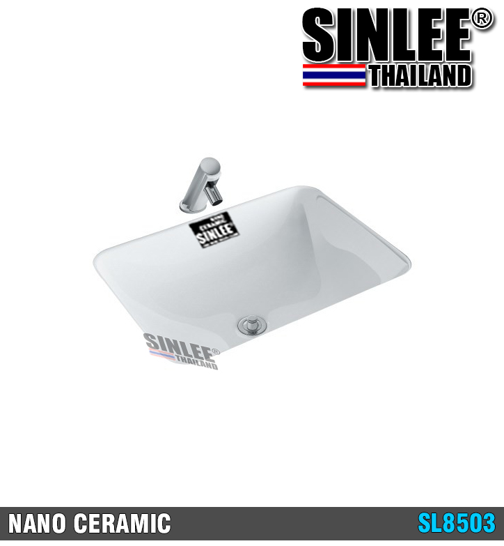 SL8503 – CHẬU SỨ RỬA MẶT ÂM BÀN ĐÁ CHỮ NHẬT SINLEE