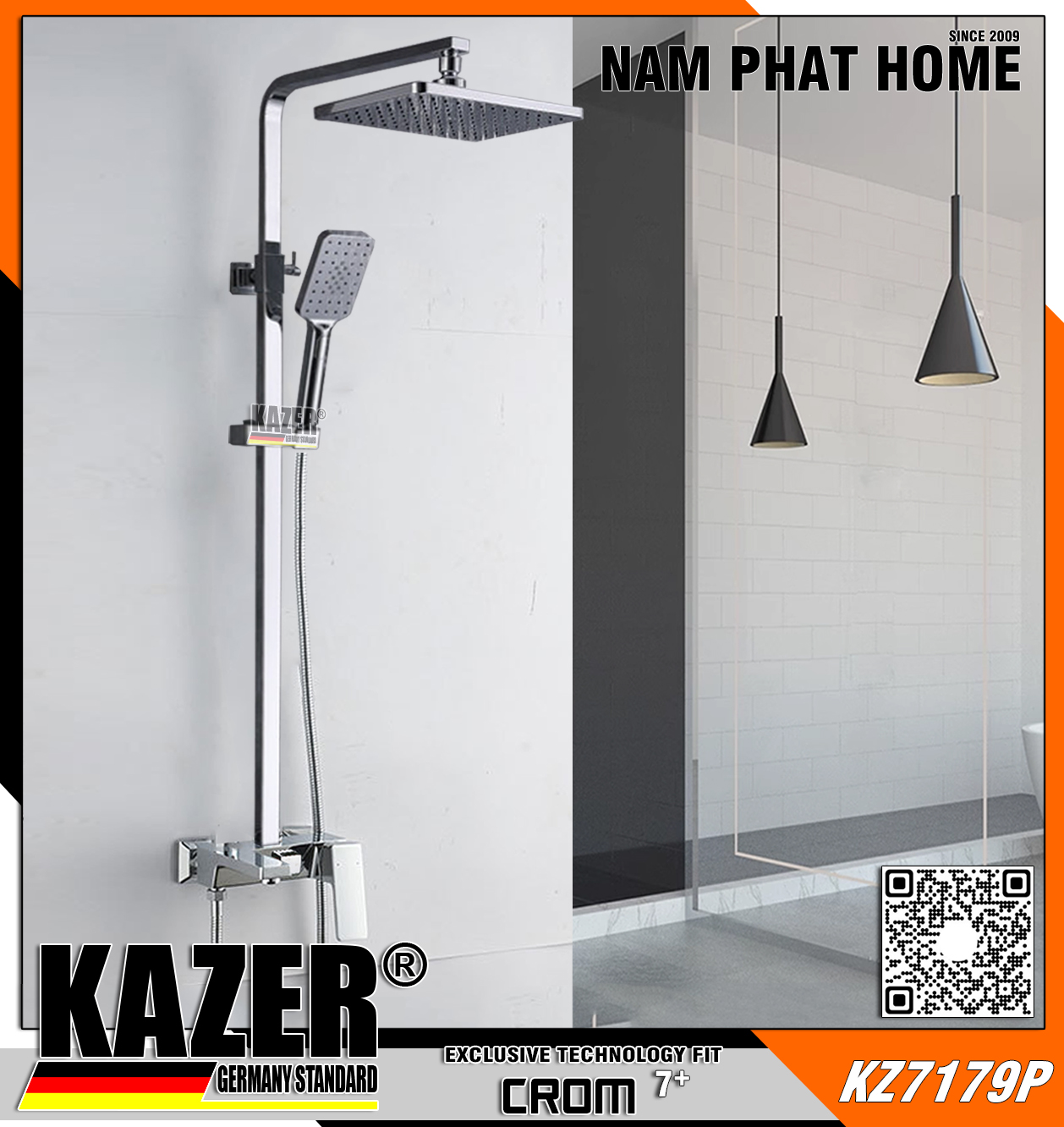 KZ7179 – SEN CÂY ĐỒNG THAU MẠ CROM 7+ KAZER