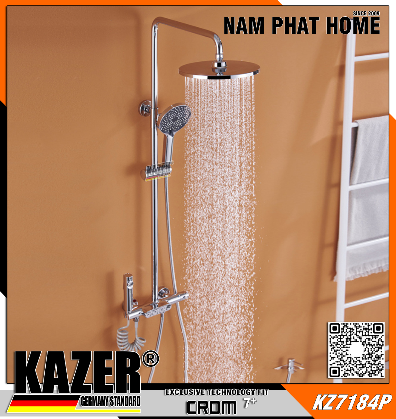 KZ7184P – SEN CÂY ĐỒNG THAU MẠ CROM 7+ KAZER THANH LÝ MẪU 
