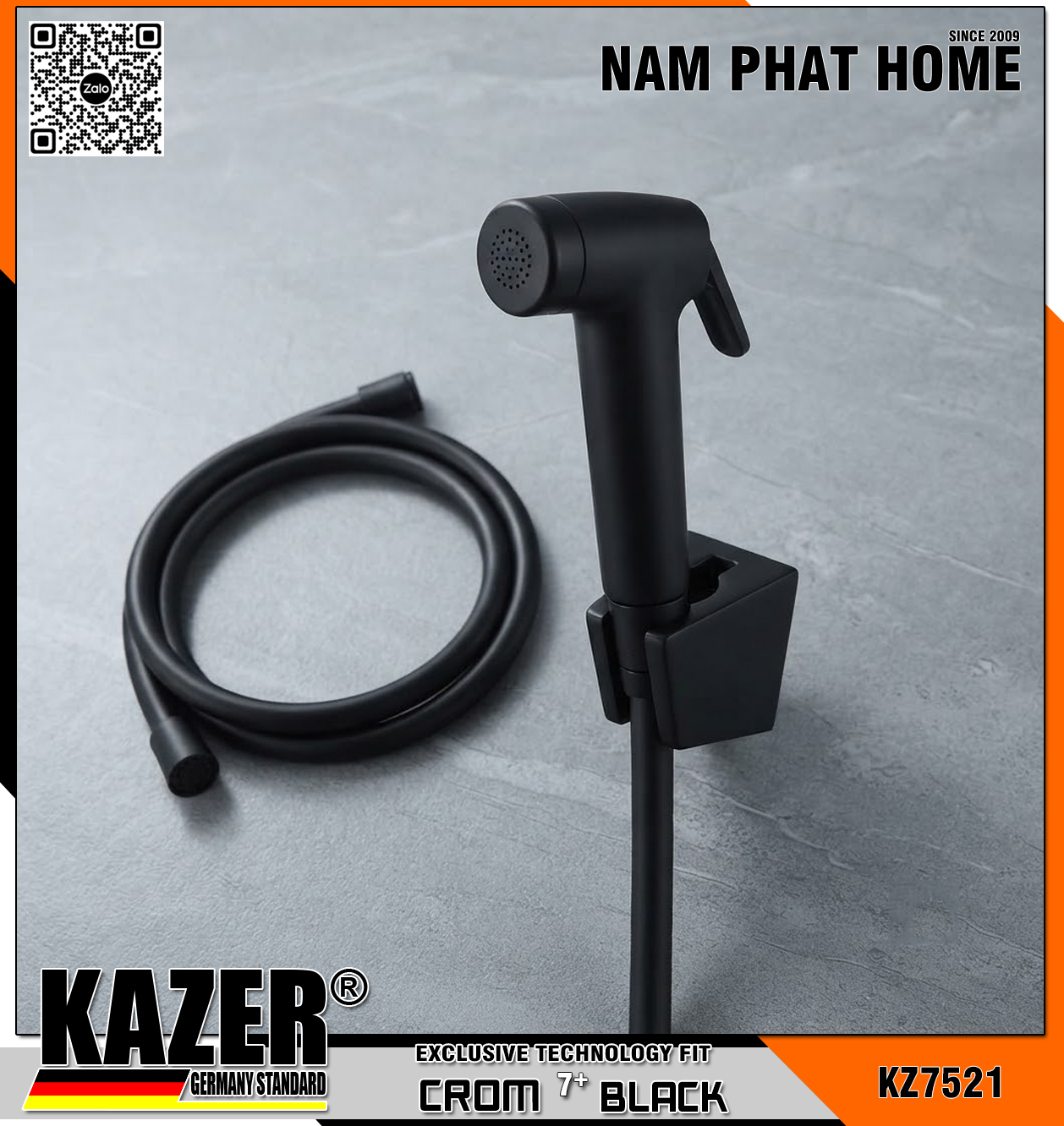 KZ7521 – VÒI XỊT VỆ SINH CAO CẤP CHỊU ÁP LỰC CAO KAZER GERMANY