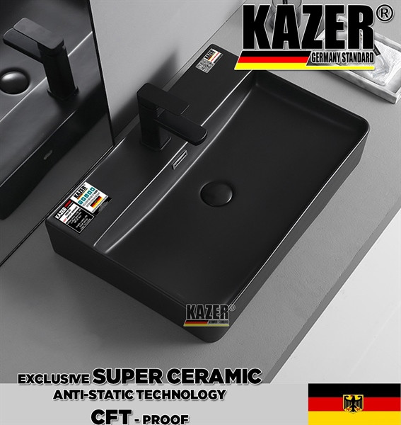 KZ9469D – LAVABO SỨ ĐẶT BÀN KAZER GERMANY 