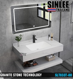 LAVABO TỦ SINLEE, BÀN ĐÁ 2 TẦNG 90cm (THANH LÝ)