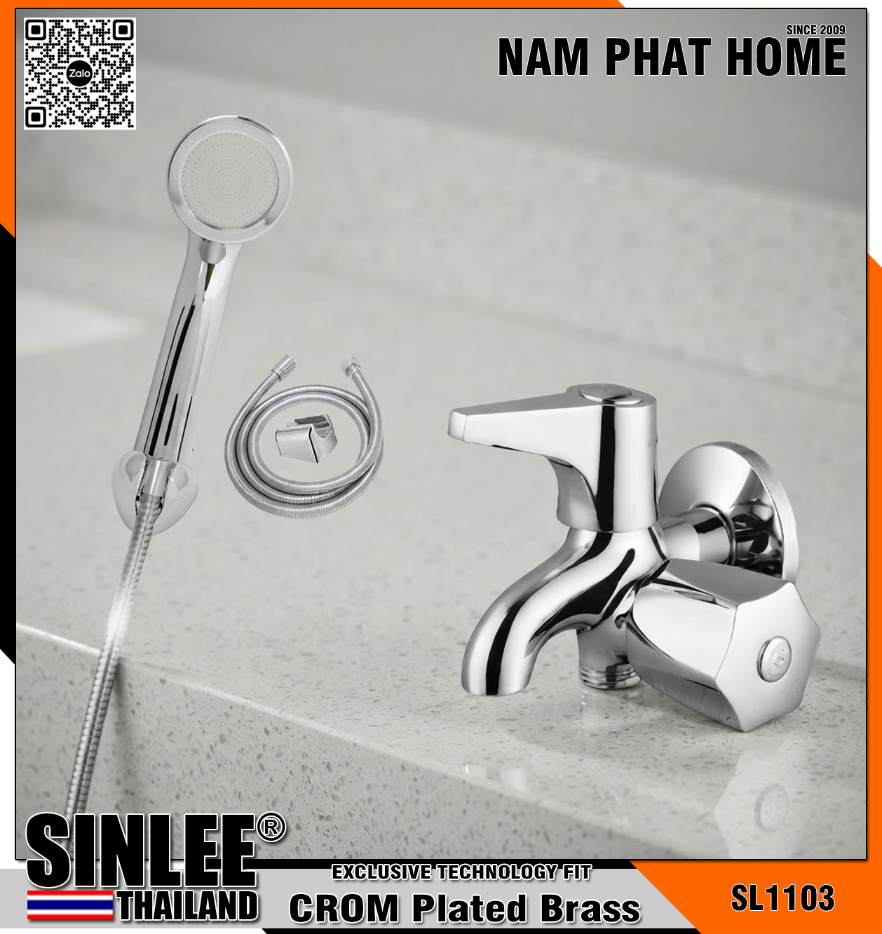 SL1103 – CỦ SEN LẠNH THAU MẠ CROM SINLEE