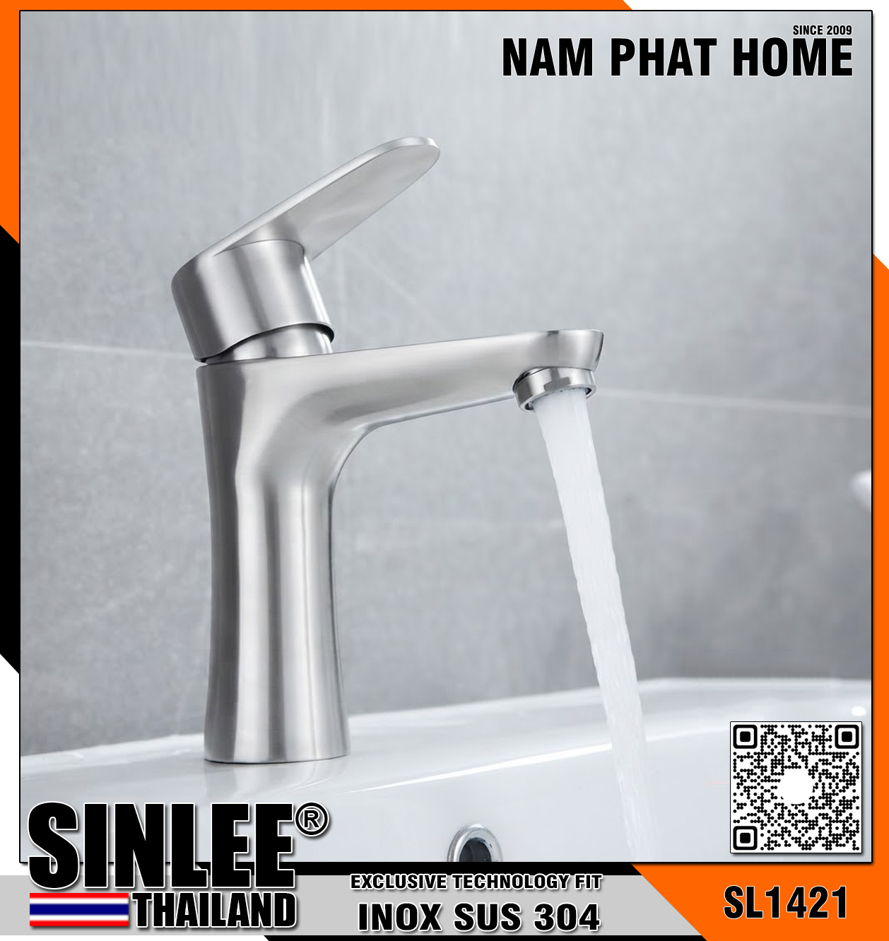 SL1421 – VÒI LAVABO LẠNH  - MẪU EO SINLEE