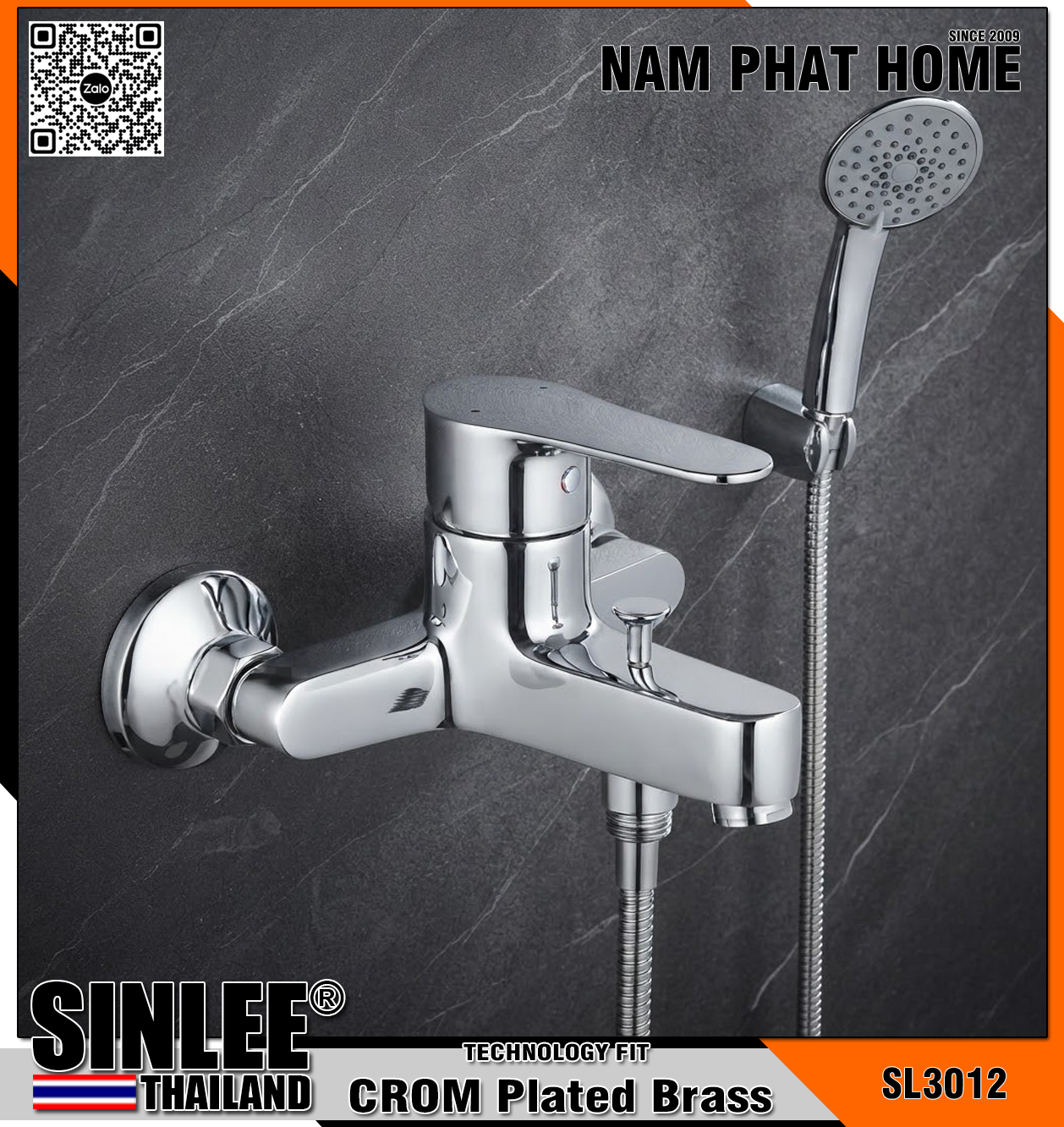 SL3012 – SEN NÓNG LẠNH ĐỒNG THAU MẠ CROM SINLEE