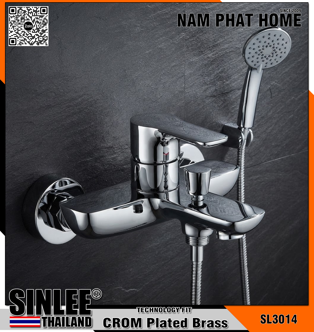 SL3014 – SEN NÓNG LẠNH ĐỒNG THAU MẠ CROM SINLEE