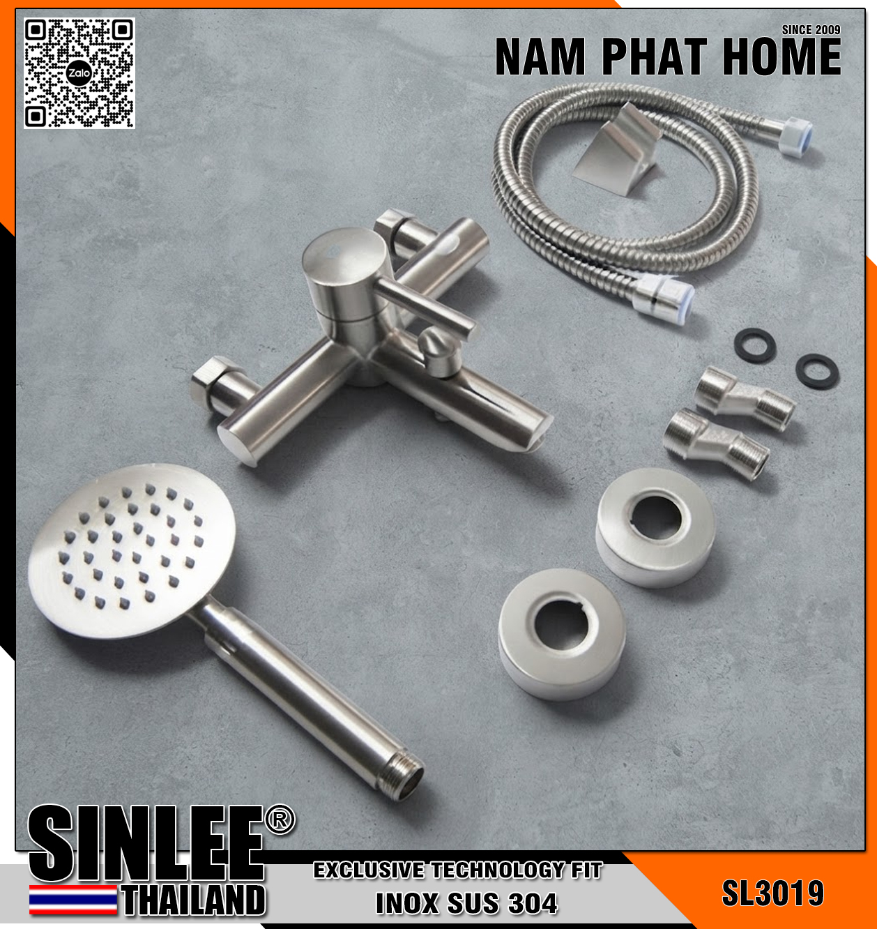 SL3019 – VÒI SEN NÓNG LẠNH CAO CẤP INOX CAO CẤP MẪU TRÚC