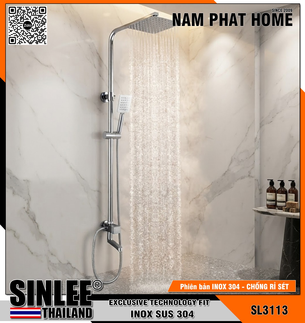 SL3113 – SEN CÂY LẠNH INOX 304 VUÔNG, ỐNG TRÒN SINLEE