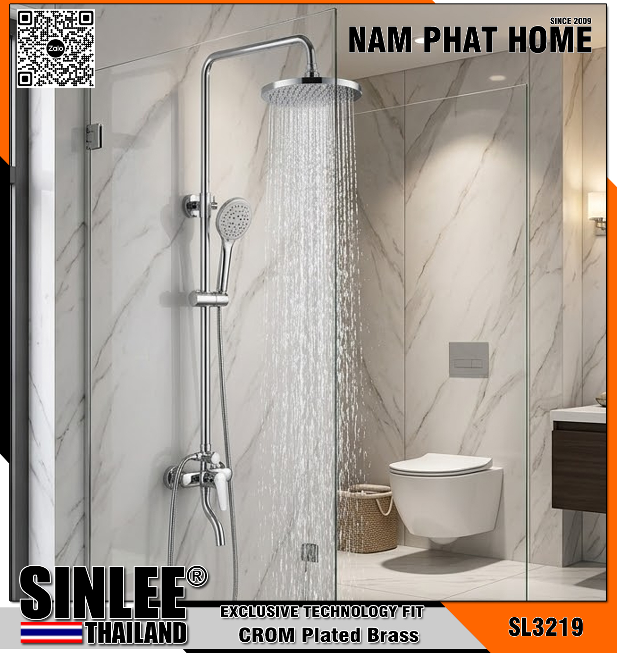  SL3219 – SEN CÂY TẮM ĐỨNG ĐỒNG THAU MẪU GIỮA MẠ CROM