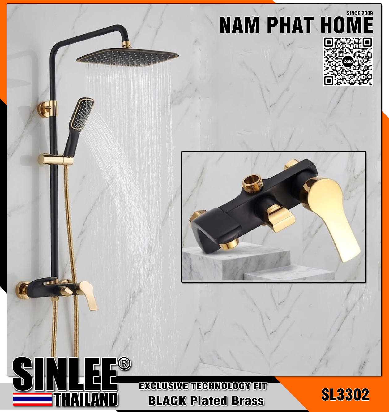 SL3302 -  SEN CÂY TẮM ĐỨNG SƠN TĨNH ĐIỆN, ĐEN VÀNG MẪU LỚN 