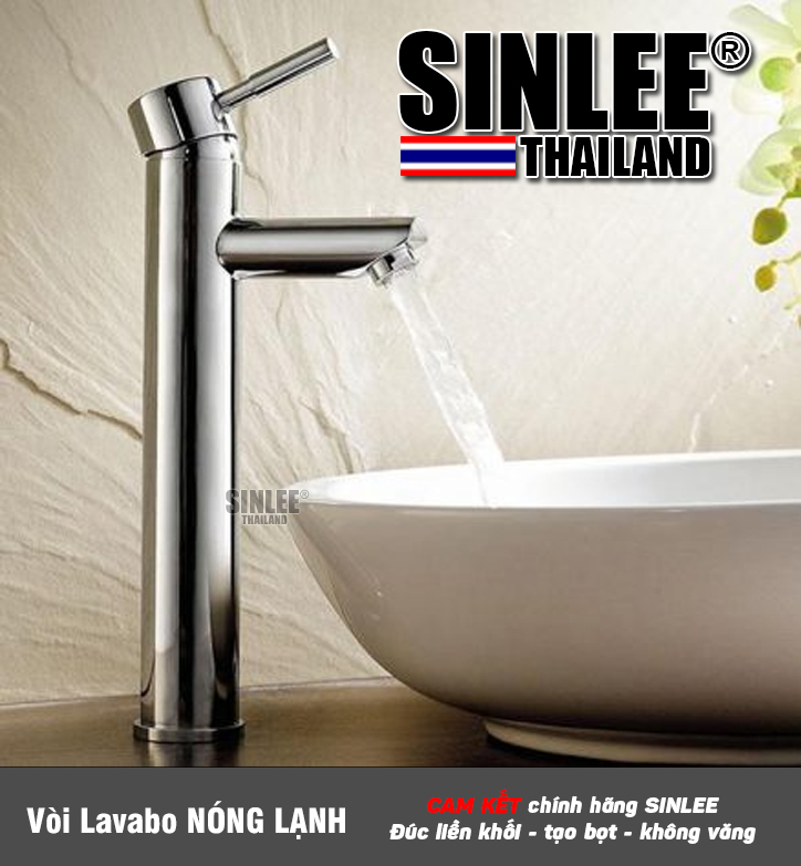 SL4001B-30 – VÒI LAVABO NÓNG LẠNH INOX 304, BÓNG MẪU TRÒN 30CM