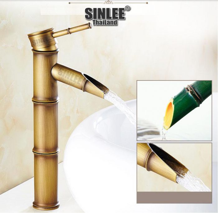 SL4304 – VÒI LAVABO NÓNG LẠNH MẪU TRÚC ĐỒNG CỔ ĐIỂN 30CM SINLEE