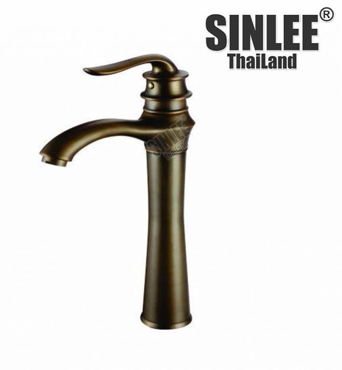 SL4310 – VÒI LAVABO NÓNG LẠNH MẪU BÌNH ĐEN CỔ ĐIỂN ĐỒNG 30CM SINLEE