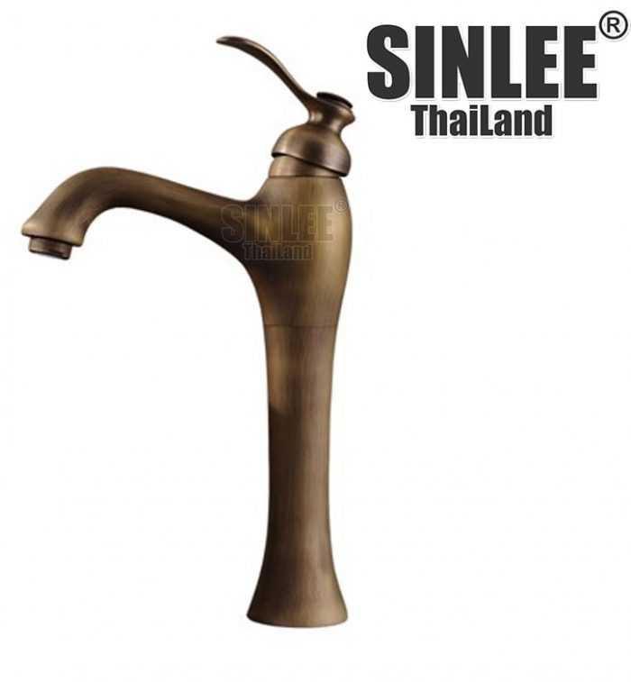 SL4314 – VÒI LAVABO NÓNG LẠNH MẪU BÌNH EO ĐỒNG CỔ ĐIỂN 30CM SINLEE