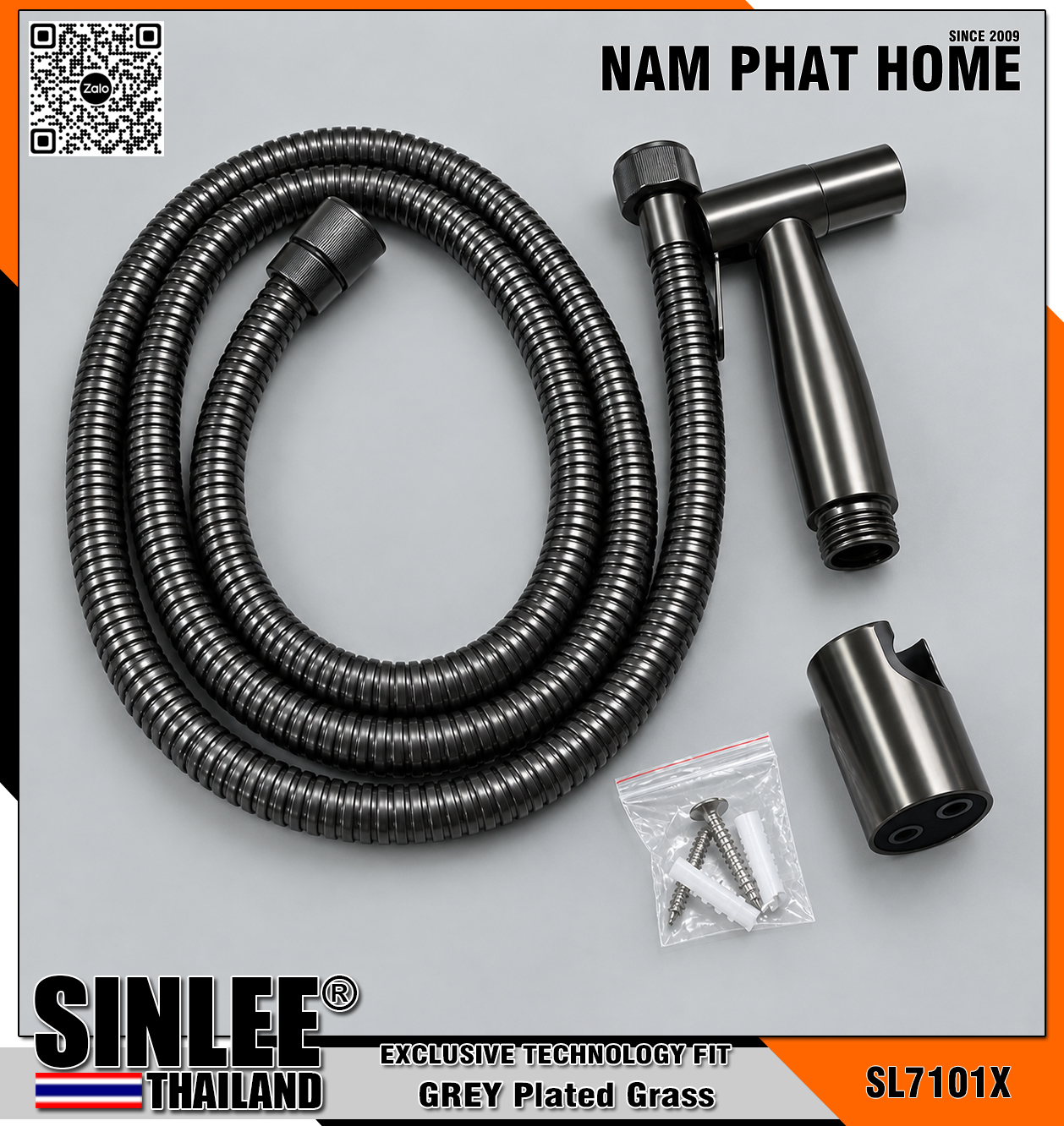 SL7101X – VÒI XỊT VỆ SINH XÁM INOX SINLEE(BESTSALE)
