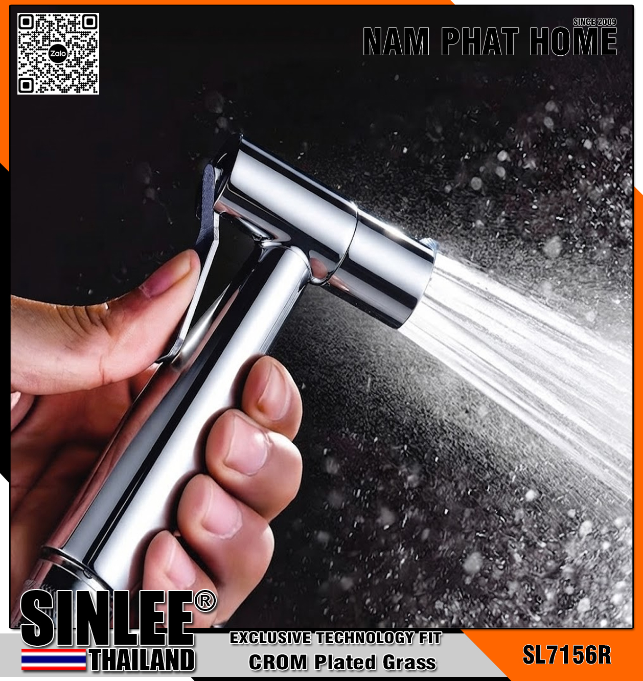 SL7156R – VÒI XỊT VỆ SINH ĐỒNG THAU LOẠI NẶNG, MẠ CROM SINLEE