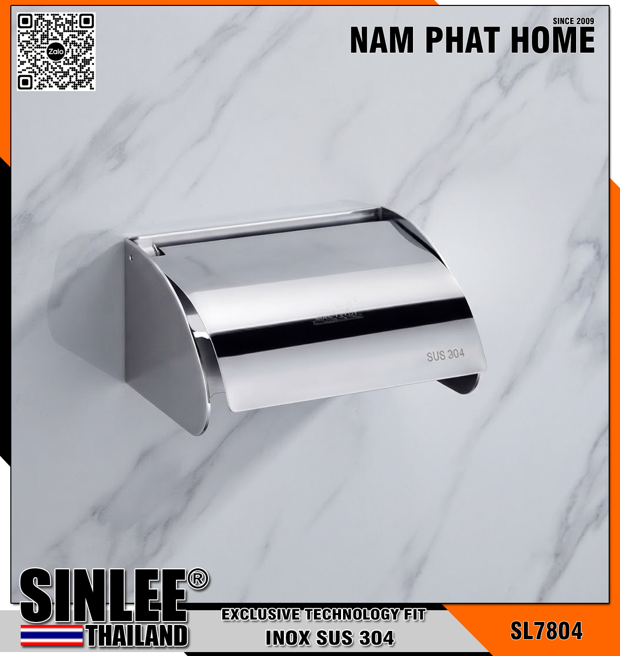 SL7804 – HỘP ĐỰNG GIẤY VỆ SINH INOX 304 LOẠI KÍN