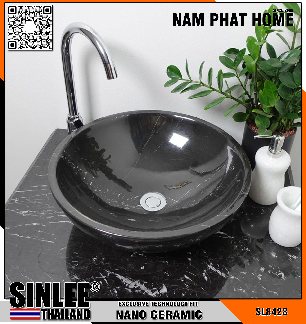 SL8428 – LAVABO SỨ MỸ THUẬT CỔ ĐIỂN
