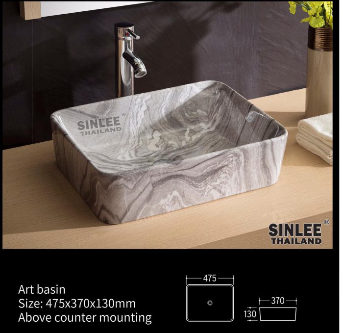 SL8451 – LAVABO SỨ MỸ THUẬT CỔ ĐIỂN