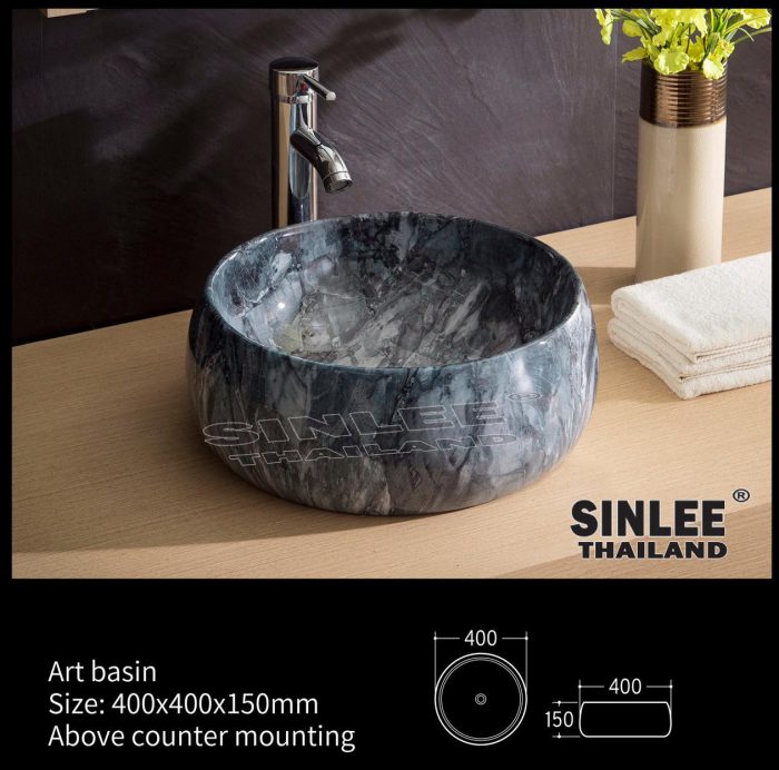 SL8452 – LAVABO SỨ MỸ THUẬT CỔ ĐIỂN