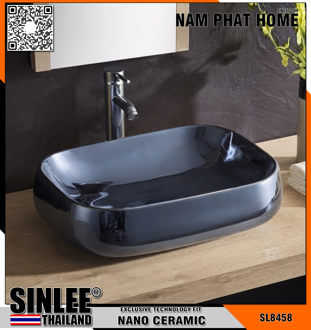SL8458 – LAVABO SỨ MỸ THUẬT CỔ ĐIỂN