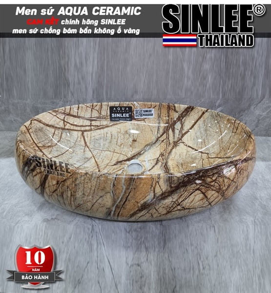 SL84C01 – LAVABO SỨ MỸ THUẬT KT600X400X155