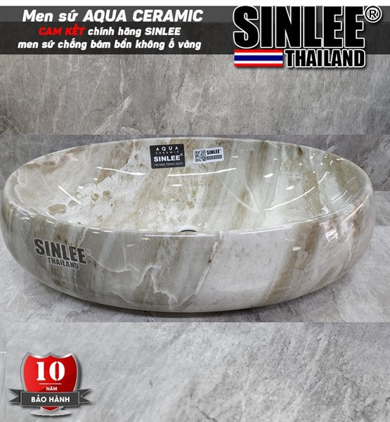 SL84C02 – LAVABO SỨ MỸ THUẬT KT600X400X155