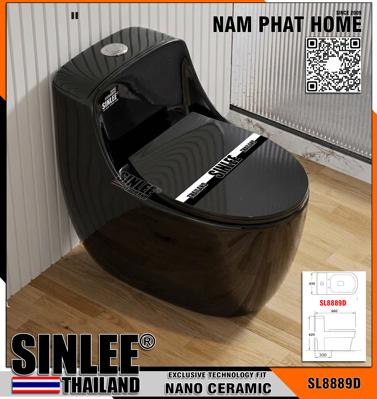 SL2888D – BỒN CẦU TRỨNG MÀU XÁM SINLEE, MÃ CŨ SL8889D