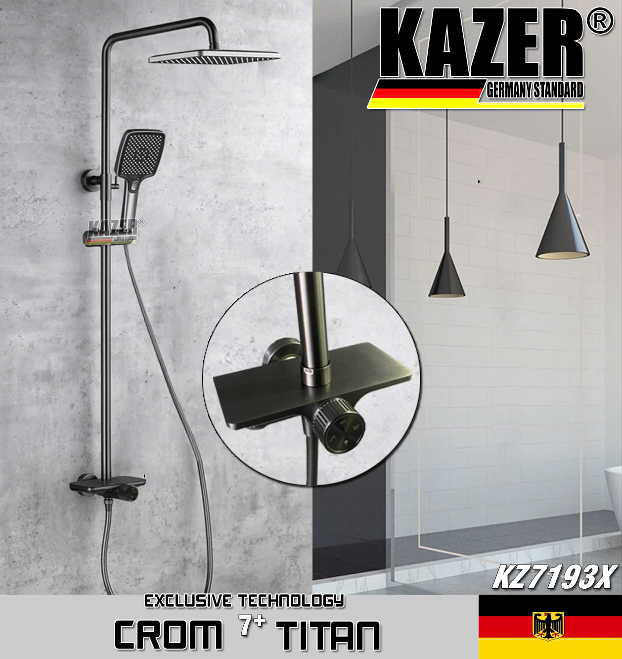 KZ7193X – SEN CÂY ĐỒNG THAU MẠ CROM 7+ TITAN KAZER  (1)
